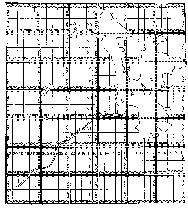 Sketch 2 of Method 81 showing a sectional township with double fronts in accordance with Section 31, subsection 1.
