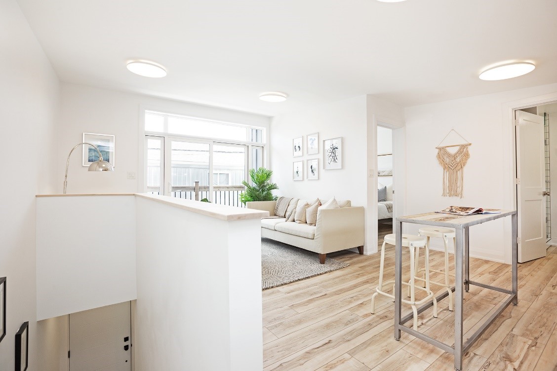 Interior of the Toronto laneway house