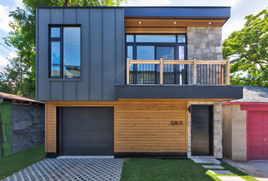 Exterior of the Toronto laneway house