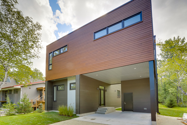 Exterior of a modular house