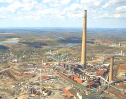 La supercheminée de la fonderie de Copper Cliff