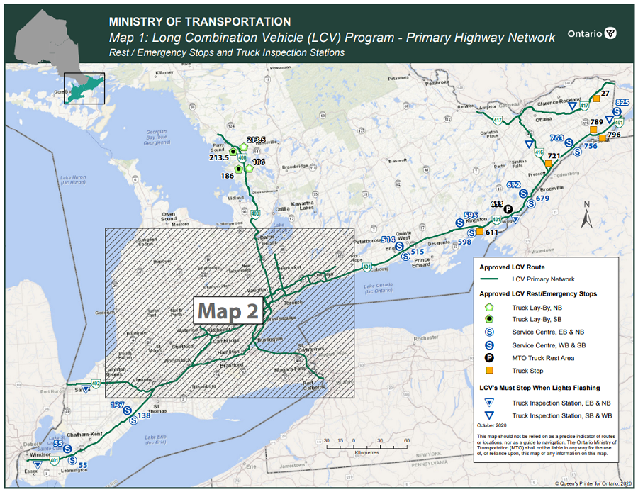 Long Combination Vehicle (LCV) Program - Primary Highway Network.