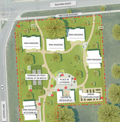 Carte du projet Homes for Heroes pour anciens combattants à Kingston