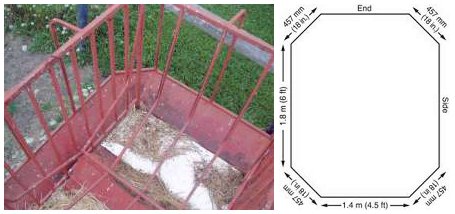 Bottom tray of a round-bale feeder for horses