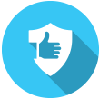 Image of a shield and thumbs up