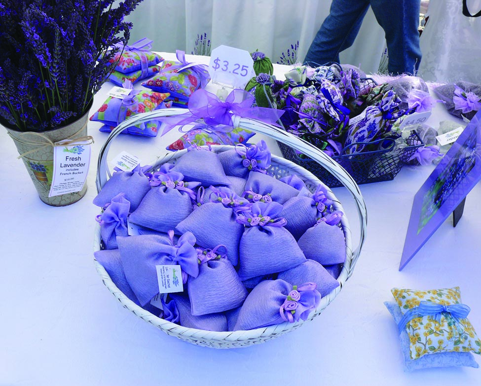 An image of value-added lavender products on a table.