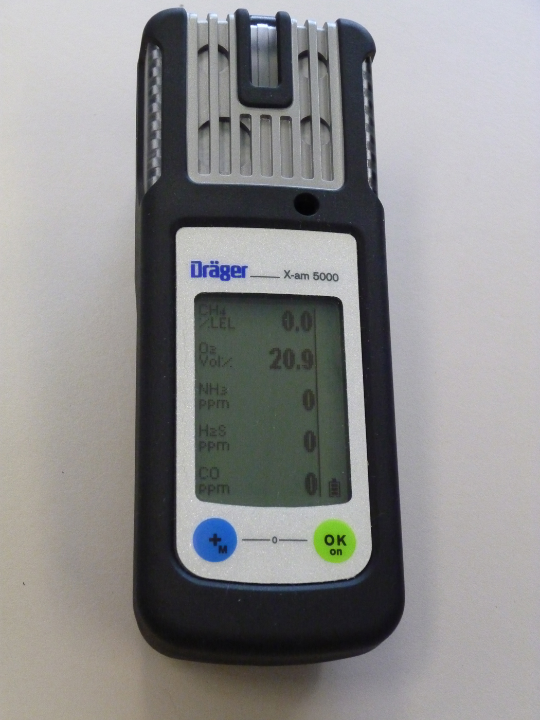A personal hazardous gas monitor that triggers and audible and visual alarm when acceptable concentration of a gas goes beyond a safe threshold.