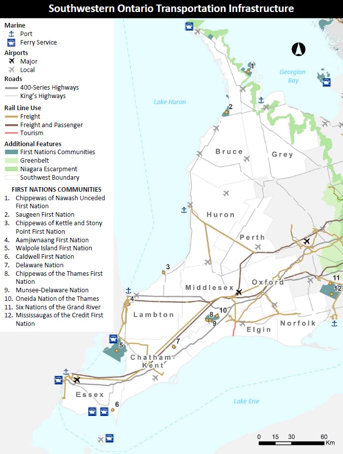 Southwestern Ontario map