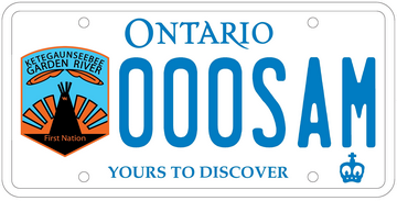 Illustration of Licence Plate - Garden River First Nation Ketegaunseebee