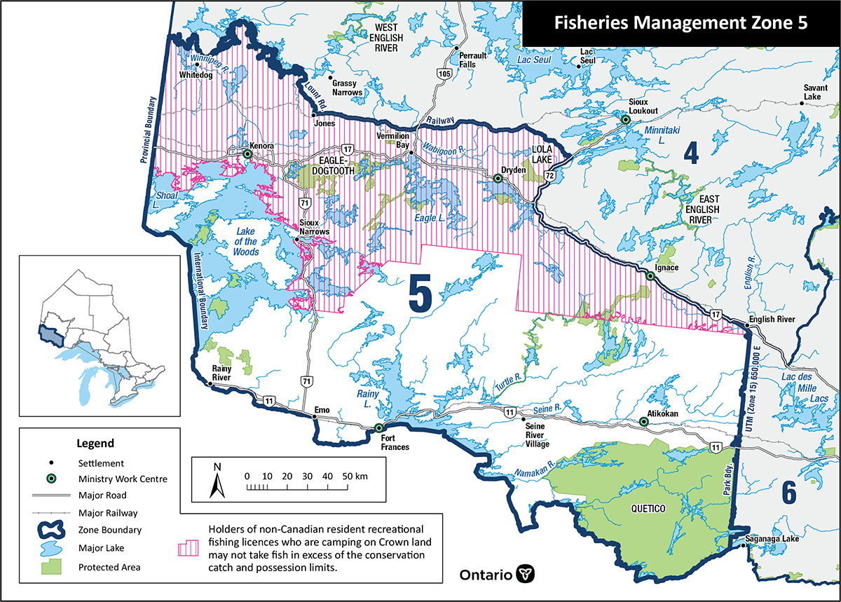 Zone 5 is located in northwestern Ontario and includes the cities of Fort Frances, Kenora, Dryden, Atikokan and Ignace.