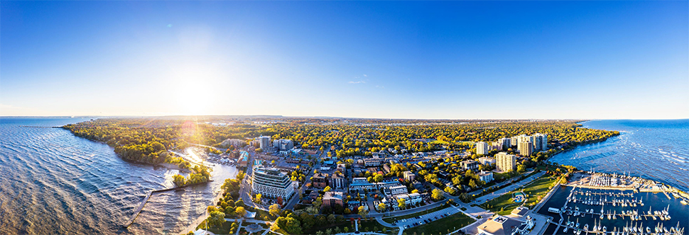 Vue aérienne d’un paysage de l’Ontario.