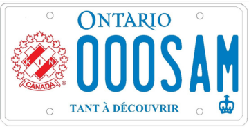 Illustration d’une plaque d’immatriculation - Club Kinsmen de Goderich