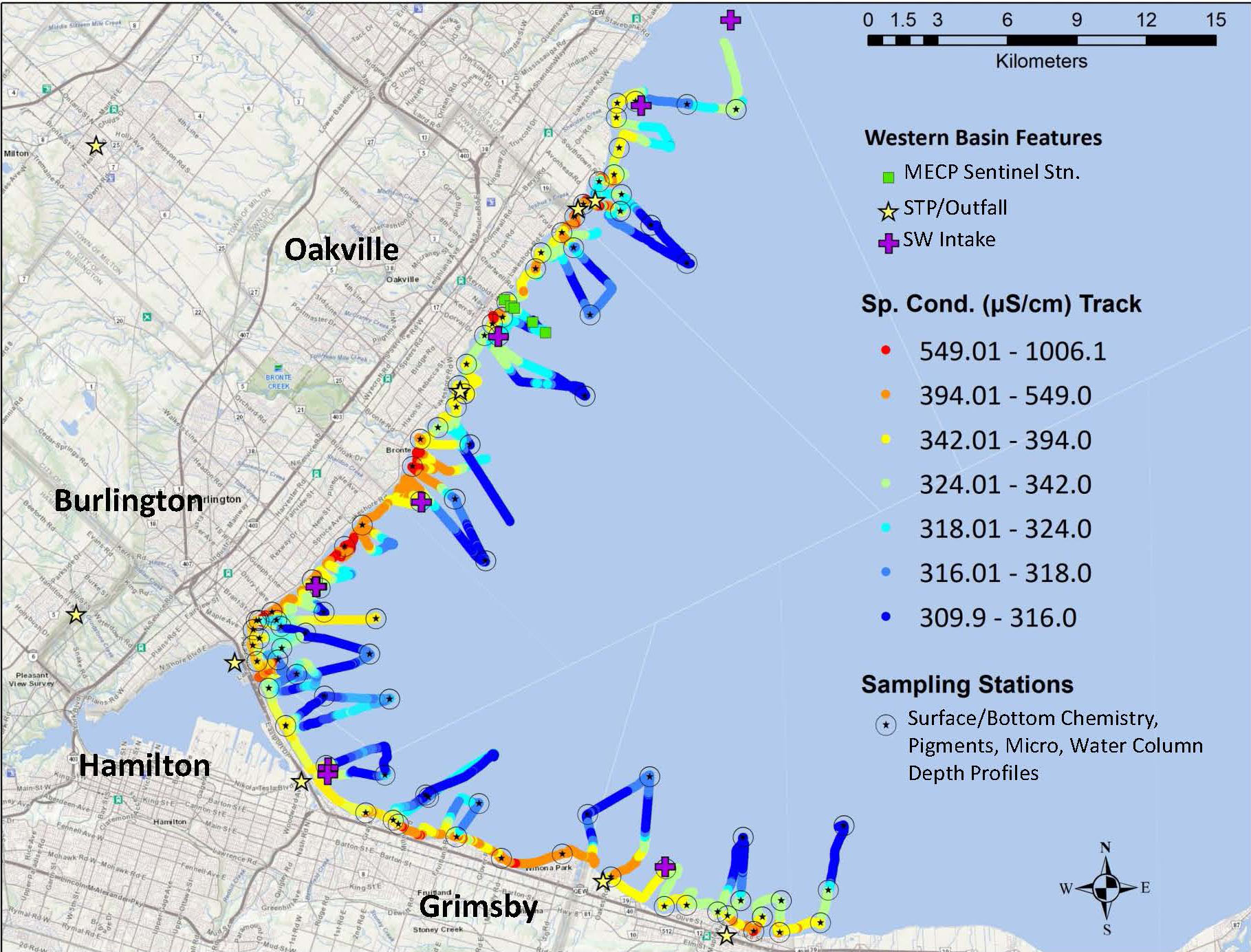 map-western basin in lake ontario