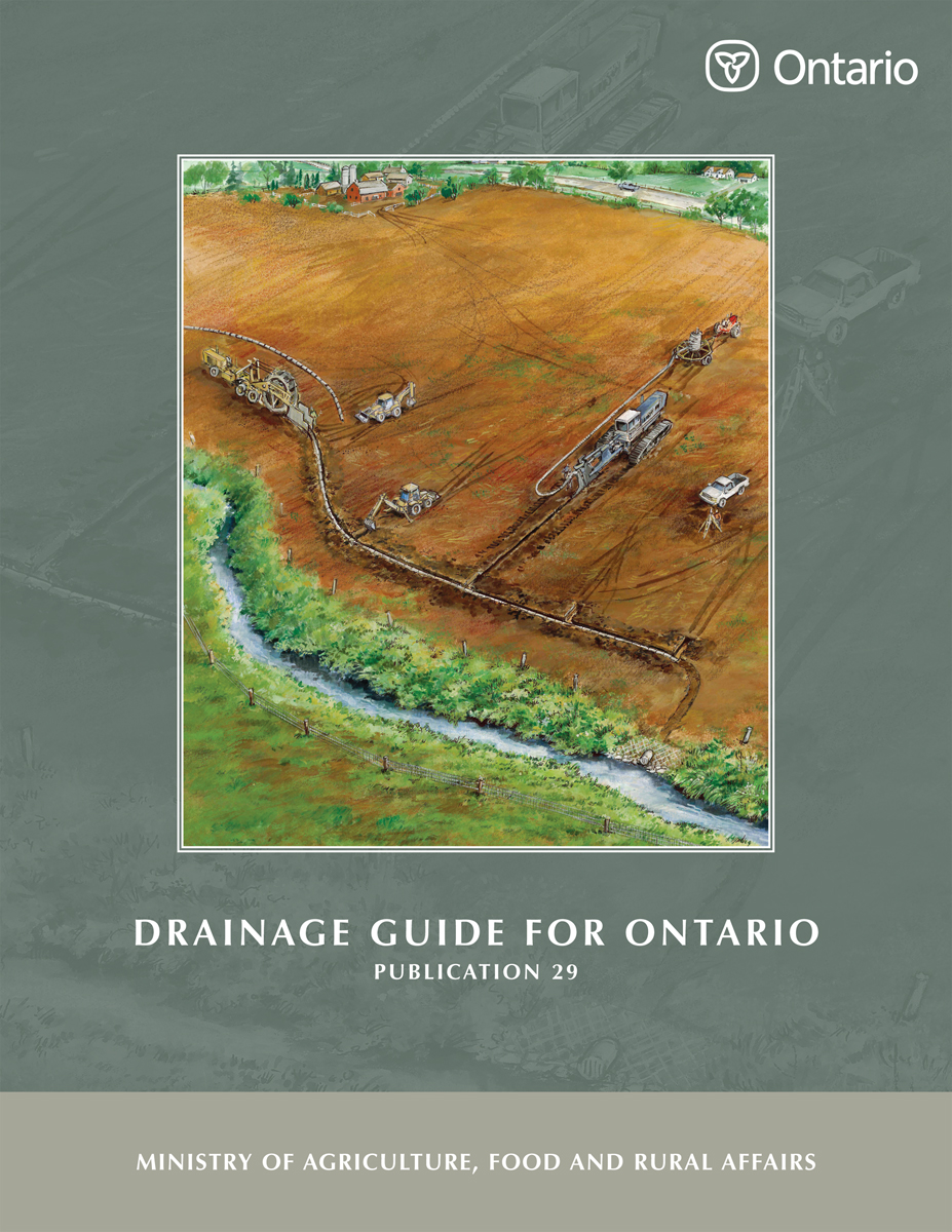 The front cover of Publication 29, Drainage Guide for Ontario.