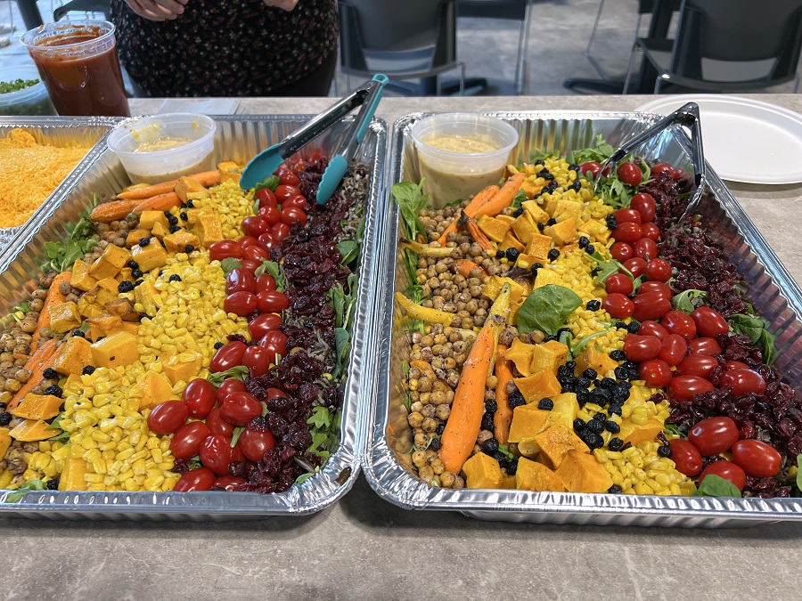 The three sisters dish (Ontario corn, beans and squash) served at their Indigenous education event.