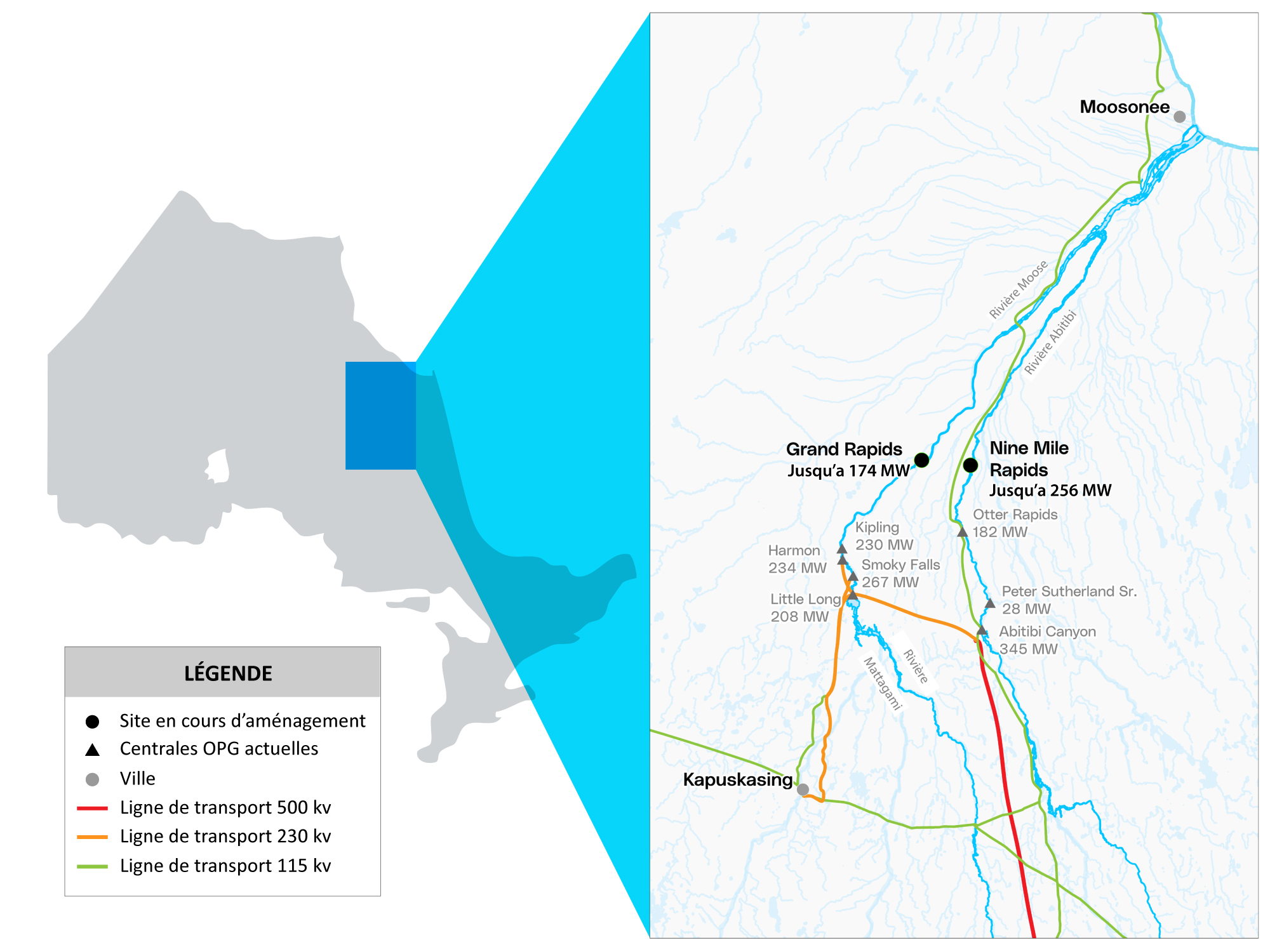 Les lignes de transport existantes ont été numérisées par le MEM à partir de diverses sources publiques (SIERE, MRNF, OpenStreetMap).
