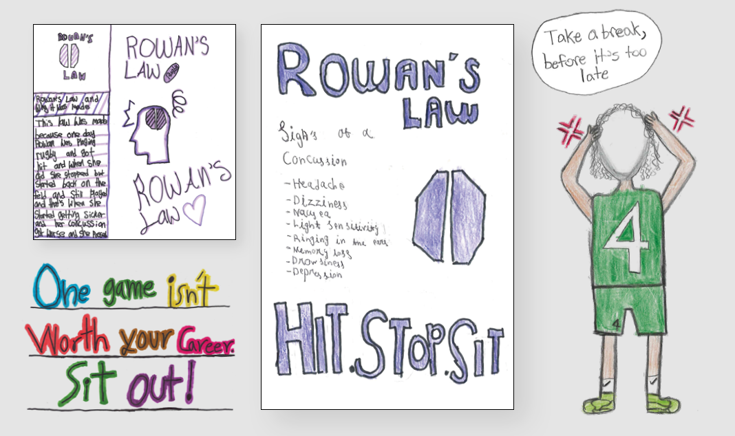 Illustrations and text created by students at Don Mills school in Toronto. A description of the images is below this graphic.