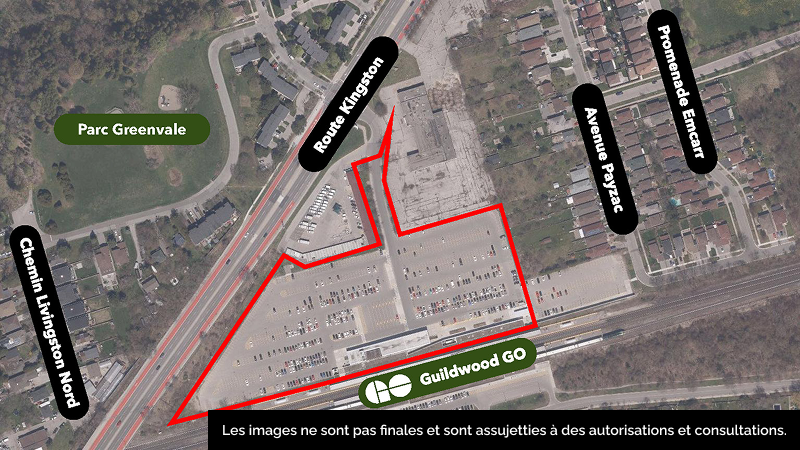 Conception provisoire de la communauté axée sur le transport en commun proposée de Guildwood
