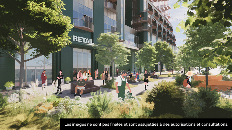 Conception provisoire de la communauté axée sur le transport en commun proposée de Oakville