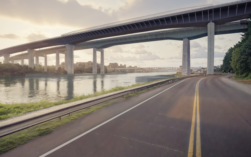 Vue conceptuelle du futur Garden City Skyway.