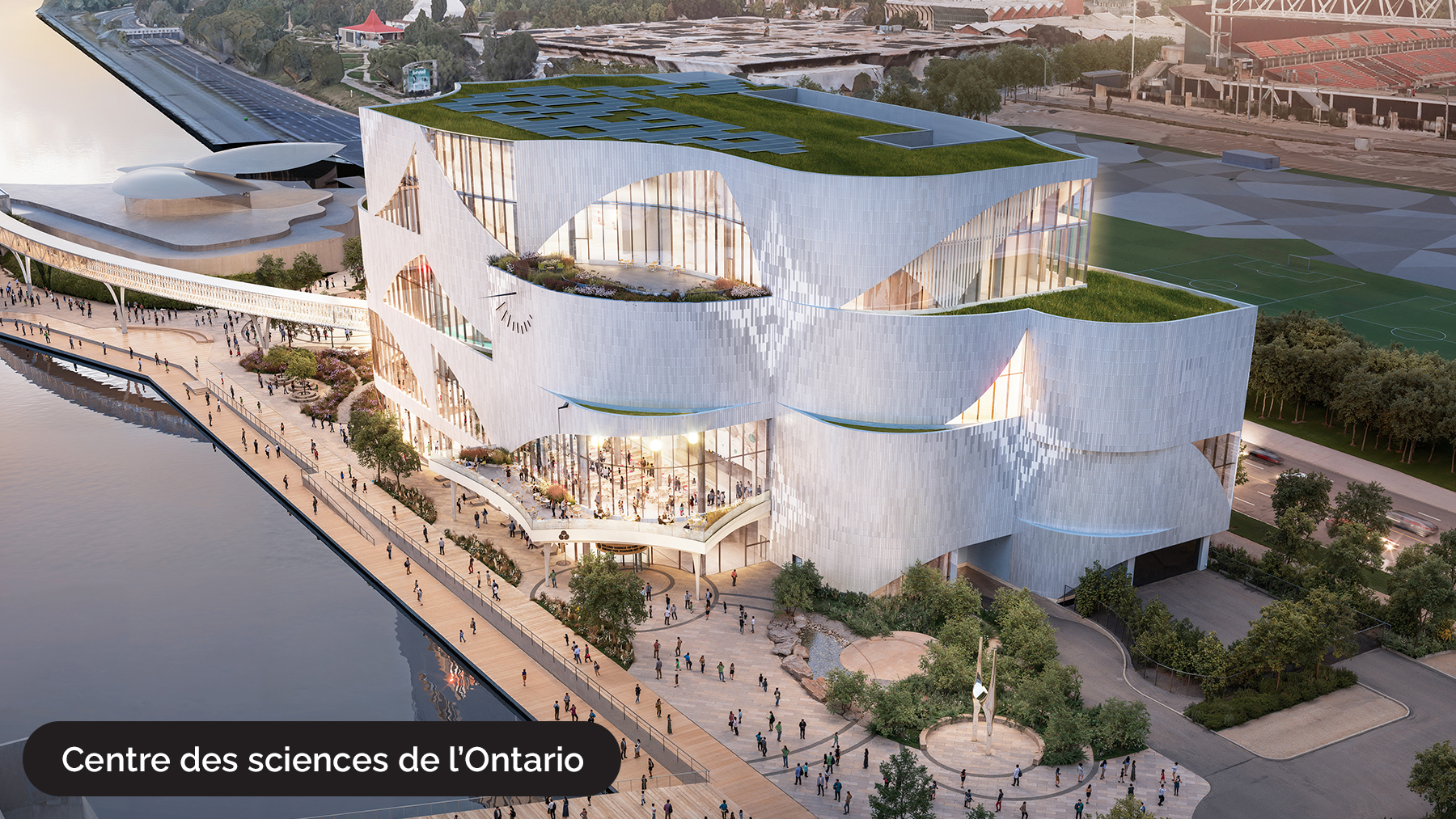 Centre des sciences de l’Ontario — rendu architectural