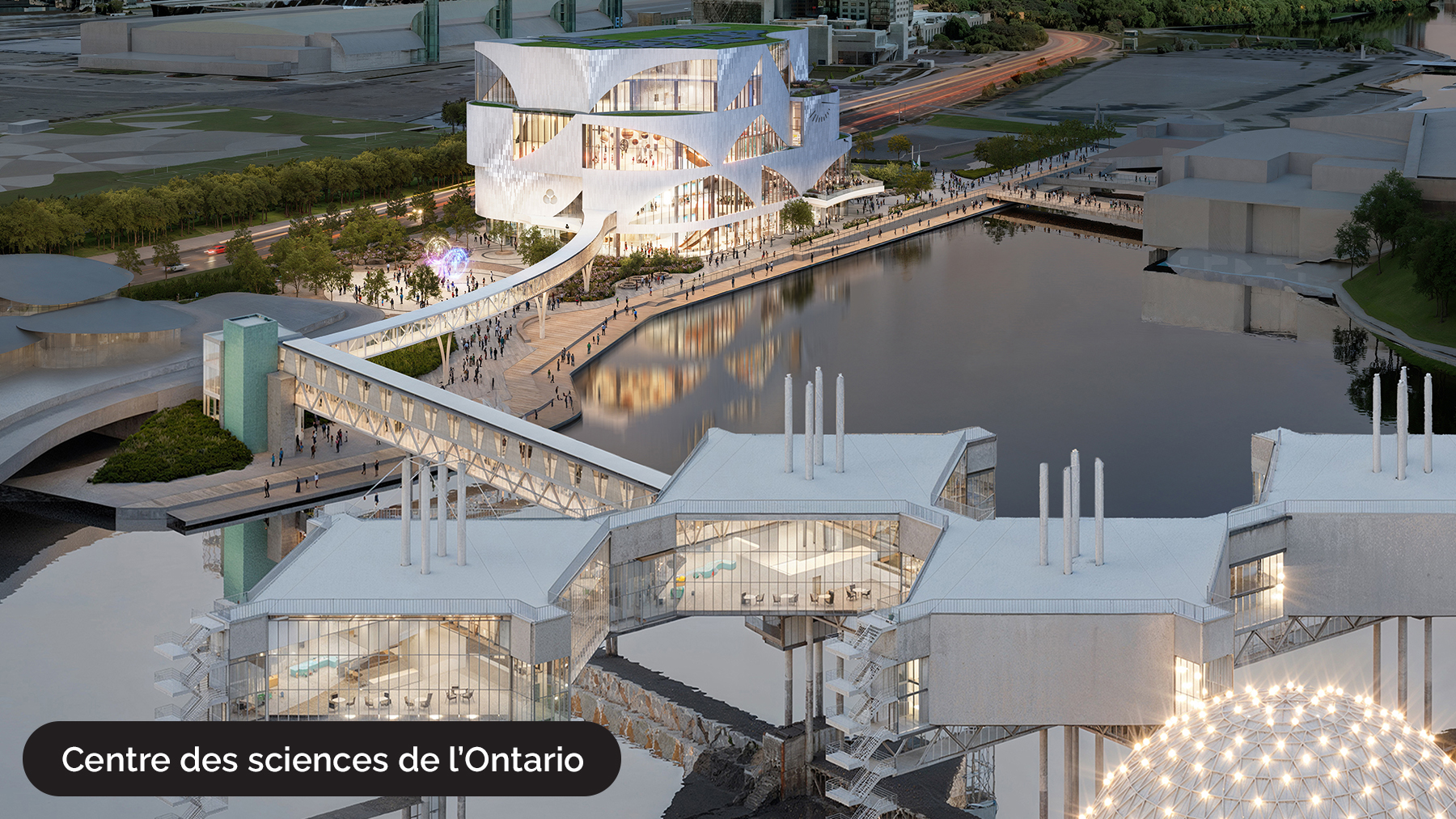 Centre des sciences de l’Ontario — rendu architectural