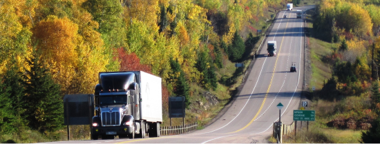 Photo of a large truck on a highway