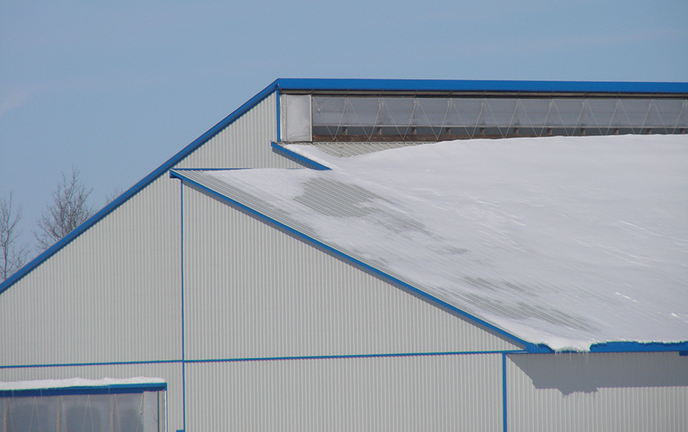Figure 5 is a close-up of an overshot dairy barn roof.