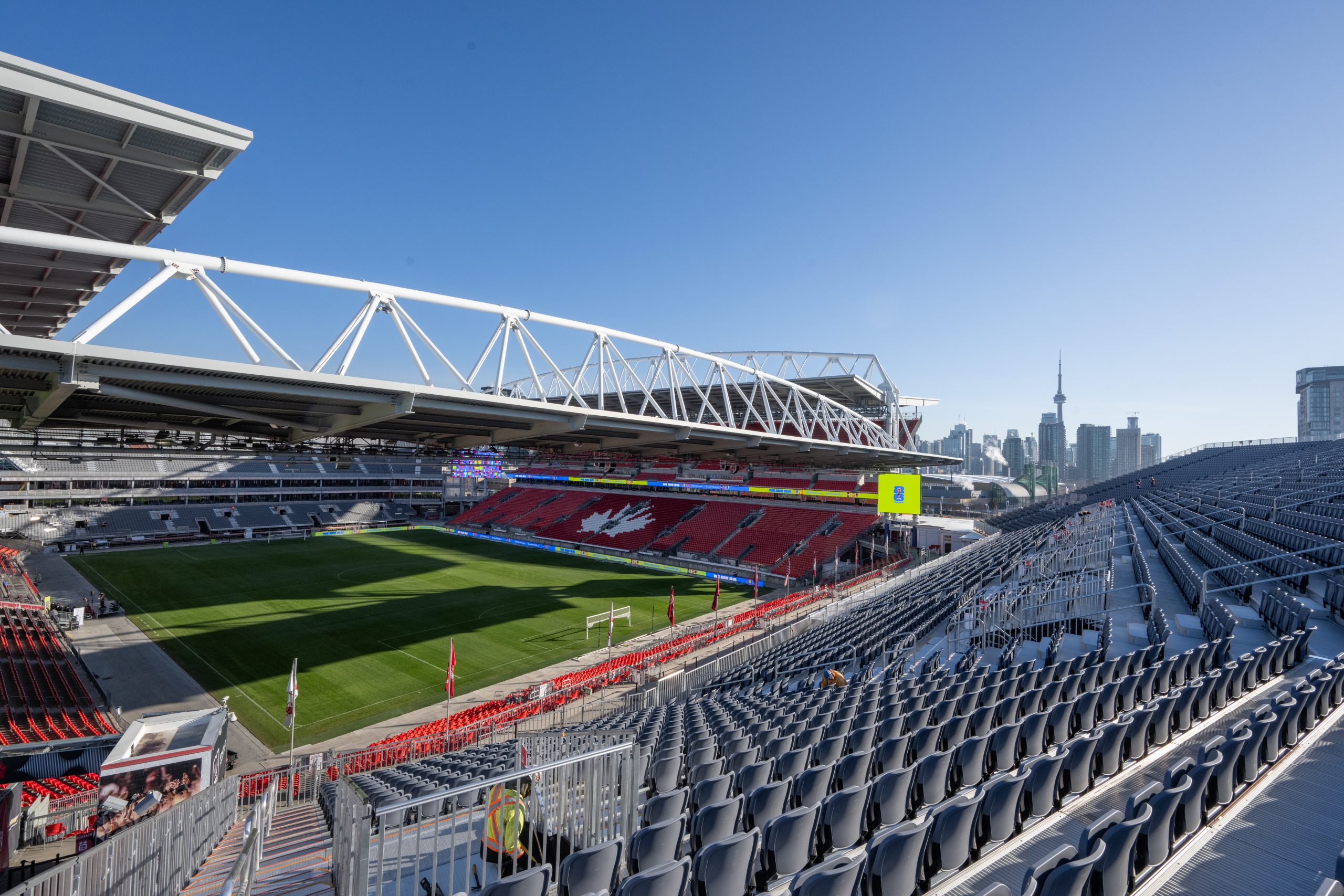 Toronto Stadium, field view from south grandstands