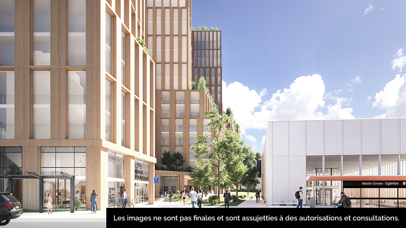 Conception provisoire de la communauté axée sur le transport en commun proposée de Martin Grove