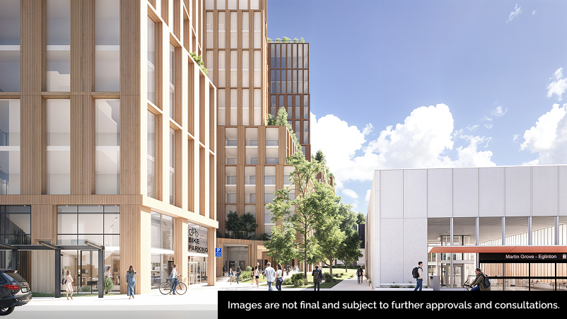 Conceptual design of the proposed Martin Grove transit-oriented community.