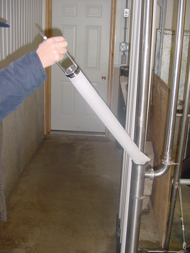 The installation of a new filter