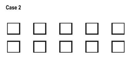 Diagram showing portable classrooms with less than 6 meters of distance between them.