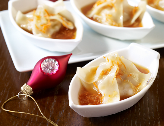 Dumplings de poulet et gingembre à l’orientale