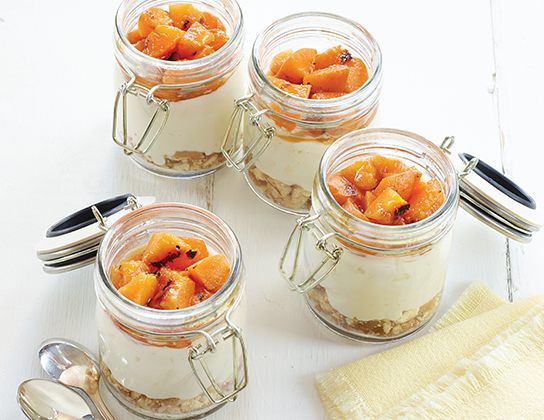 Cheesecake in a Jar (with grilled honey fruit) | Foodland Ontario