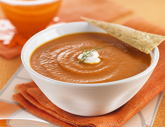 Soupe crémeuse aux carottes