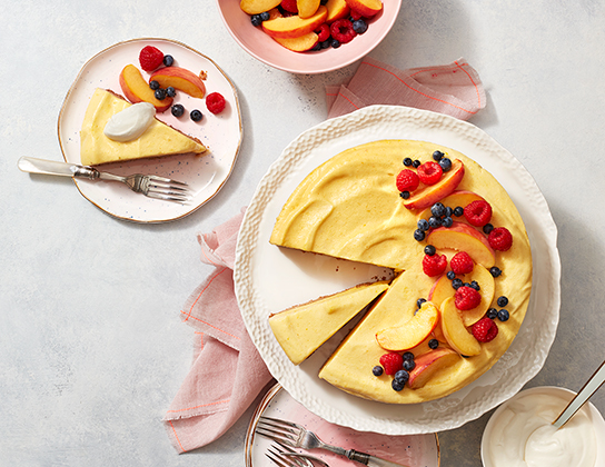 Frozen Peach Mousse Dessert | Foodland Ontario