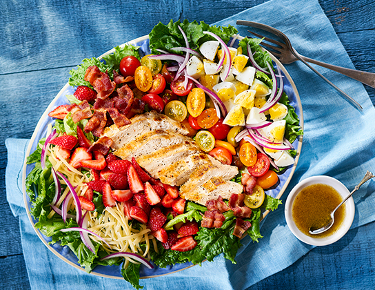 Strawberry Cobb Salad with Maple Dressing | Foodland Ontario