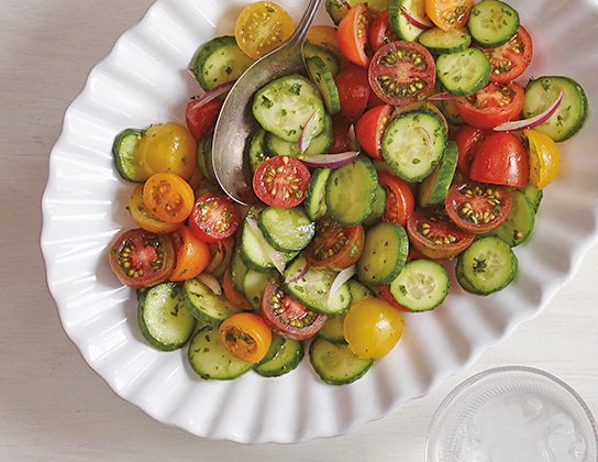Salade de tomates et de concombres
