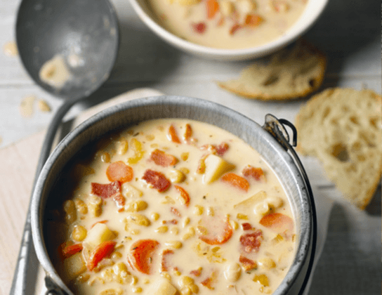 Smoky Bean and Bacon Chowder