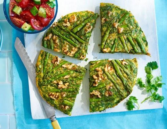 Frittata aux herbes et aux asperges