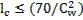Image of graphic: l subscript c ≤ (70/(C subscript w) squared).
