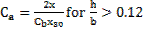 C subscript a = 2x/(C subscript b)(x subscript 30) for h/b > 0.12.