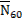 Image of symbol: N bar subscript 60.