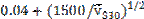 Image of equation: 0.04+((1500/(v bar subscript S30)) to the 1/2).