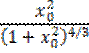 Image of formula: ((x subscript 0) squared)/((1 +(( x subscript 0) squared)) to the 4/3).