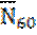 Image of symbol: N bar subscript 60.