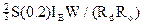 Image of formula: (2/3)S(0.2)(I subscript E)W/((R subscript d)(R subscript o)).