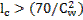 Image of graphic: l subscript c > (70/(C subscript w) squared).