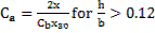 C subscript a = 2x/(C subscript b)(x subscript 30) for h/b > 0.12.